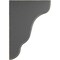 Ekena Millwork 1 3/4"W x 5 1/4"D x 7 1/2"H Plymouth Wood Vintage Decor Bracket, Black BKTWD02X05X08PLBL - alternate 3